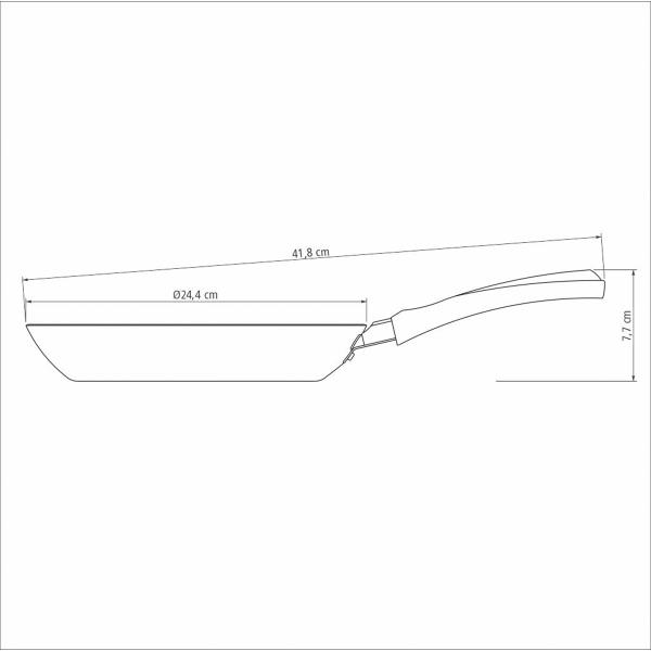 Imagem de Frigideira Antiaderente Siliconado Laranja 1,2L 24cm Power Up Tramontina 27813/056