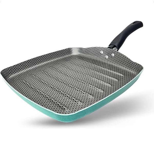 Imagem de Frigideira Bistequeira  Antiaderente Grill  Teflon Alegrete 24cm