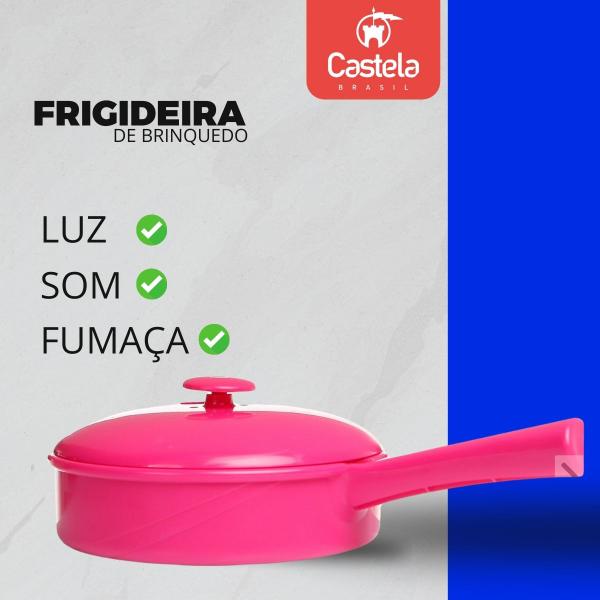 Imagem de Frigideira Brinquedo Chef Gourmet Som Luz Fumaça Cozinha Divertida Castela