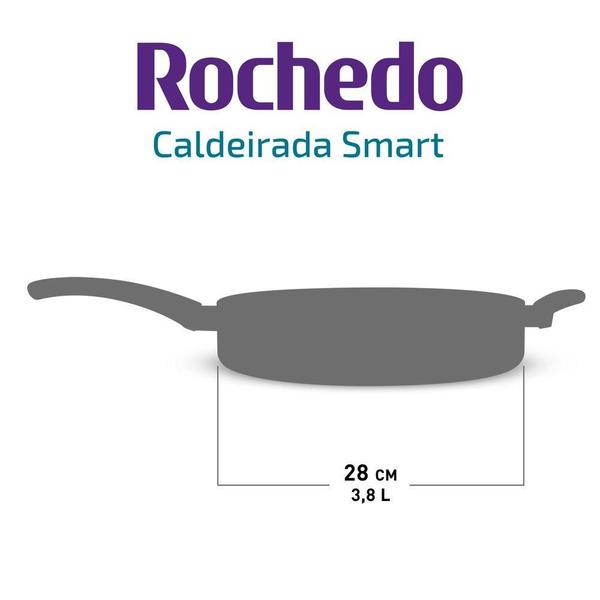 Imagem de Frigideira Caldeirada Funda Rochedo Smart Revestida 28 cm