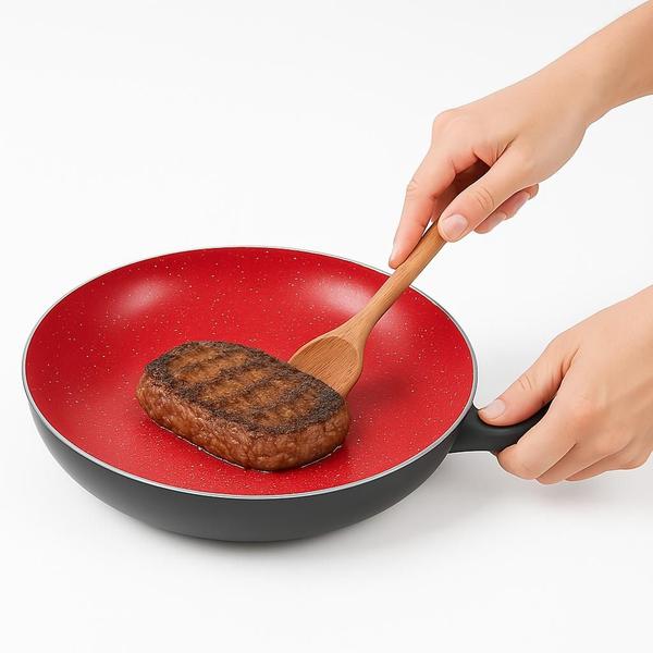 Frigideira Cerâmica Indução/gás Frita Sem Óleo Antiaderente Cozinha Facil limpeza - Mario Frigideira Cerâmica Indução/gás Frita Sem Óleo Antiaderente Cozinha Facil limpeza - Mario