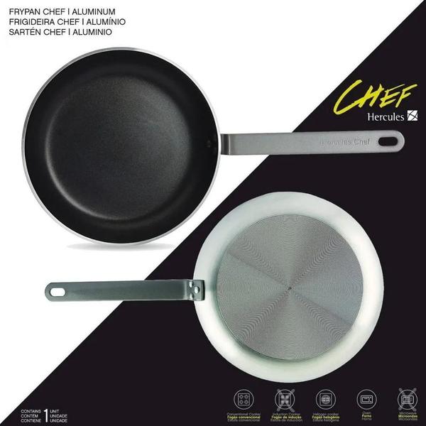 Imagem de Frigideira Chef Antiaderente Grossa Pequena 12cm x 4mm PA7000-12 Prata - Hercules