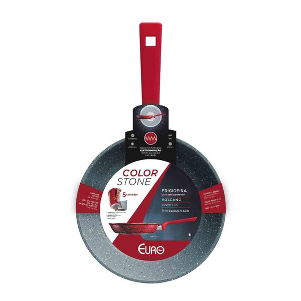 Frigideira colorstone 22cm1,7l volcano alu8259-vo - Euro Imagem de Frigideira colorstone 22cm1,7l volcano alu8259-vo
