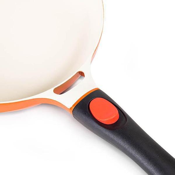 Frigideira com Revestimento Cerâmico 28 Cm Le Cook Laranja com Cabo Destacável Imagem de Frigideira com Revestimento Cerâmico 28 Cm Le Cook Laranja com Cabo Destacável