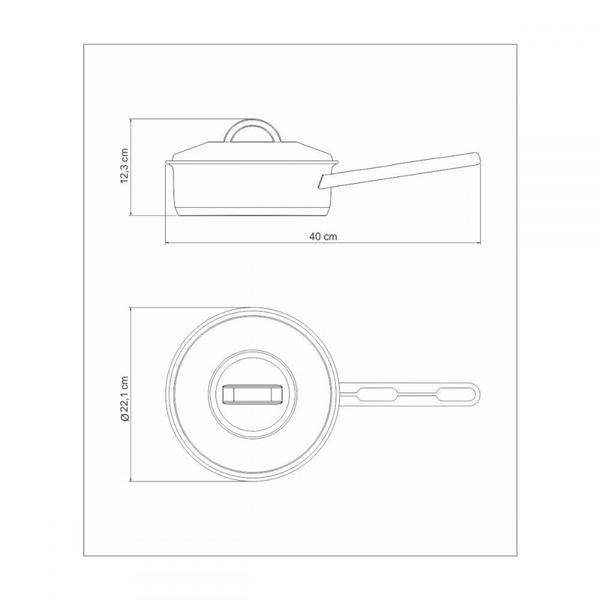 Imagem de Frigideira com Tampa em Aço Inox 20 cm Solar 62500200 - Tramontina