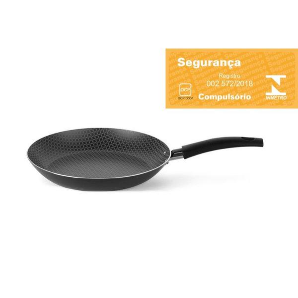 Imagem de Frigideira de Alumínio 24 cm Antiaderente Preto Gourmet