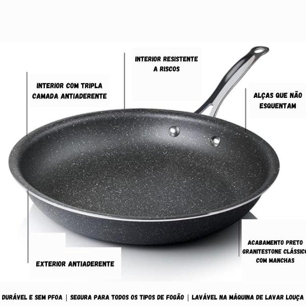 Frigideira De Pedra Profissional, Não Gruda - Zonne Imagem de Frigideira De Pedra Profissional, Não Gruda