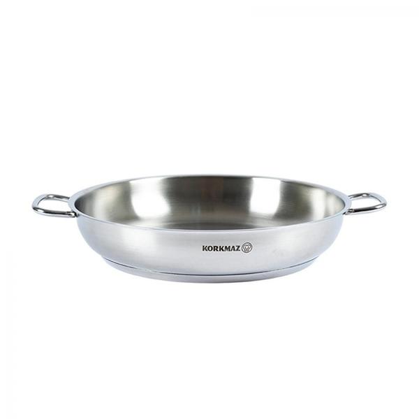 Frigideira em Aço Inox Funda Wok Paella Tacho Pro-Line Base Solar Todos os tipos de Fogões Cozinha Chefe Profissional - Korkmaz Imagem de Frigideira em Aço Inox Funda Wok Paella Tacho Pro-Line Base Solar Todos os tipos de Fogões Cozinha Chefe Profissional