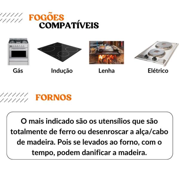 Frigideira Ferro Fundido 18 Cm Libaneza P/tapioca Omelete Co Imagem de Frigideira Ferro Fundido 18 Cm Libaneza P/tapioca Omelete Co