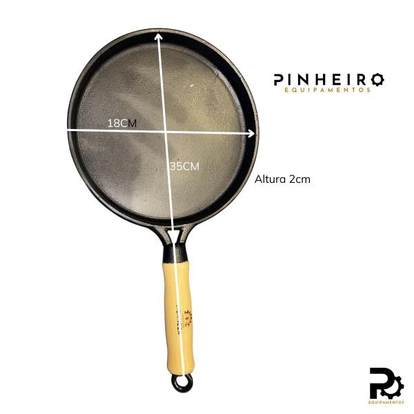 Frigideira Ferro Fundido 18 Cm Libaneza P/tapioca Omelete Co Imagem de Frigideira Ferro Fundido 18 Cm Libaneza P/tapioca Omelete Co