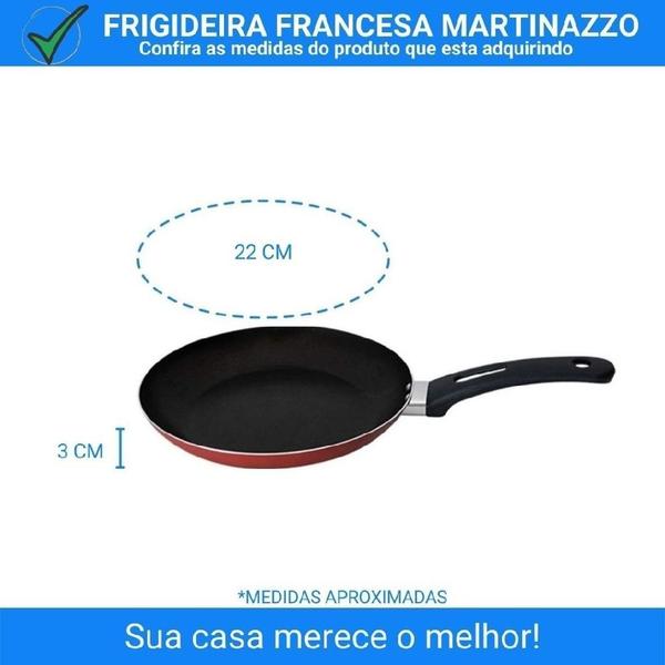 Imagem de Frigideira Francesa de Alumínio Revestimento 5 Camadas Antiaderente 22cm Preto