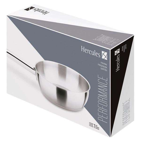 Imagem de Frigideira Funda 28cm em Aço Inox com Fundo Triplo e Cabo Performance Hércules