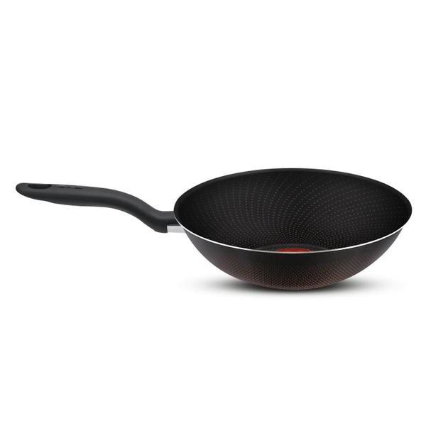 Imagem de Frigideira Funda Antiaderente Rochedo Wok Inova 28cm Com Tampa Vidro