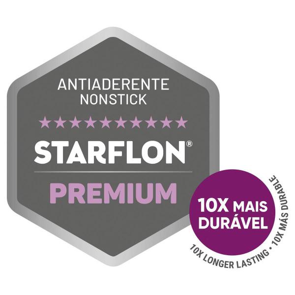 Frigideira Funda Mônaco Induction Starflon Premium Preto 24 cm 2,7L Tramontina Imagem de Frigideira Funda Mônaco Induction Starflon Premium Preto 24 cm 2,7L Tramontina