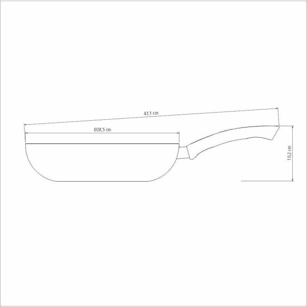 Imagem de Frigideira Funda Tramontina Antiaderente Paris 28Cm Chumbo