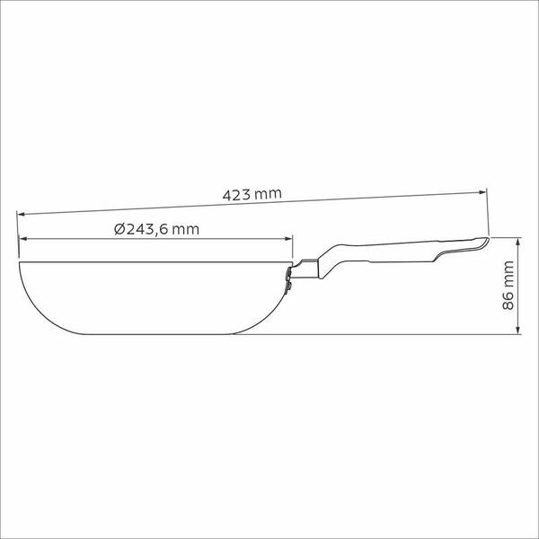 Imagem de Frigideira funda tramontina em alumínio com revestimento interno e externo em antiaderente starflon max vermelho 24 cm 2.2 l