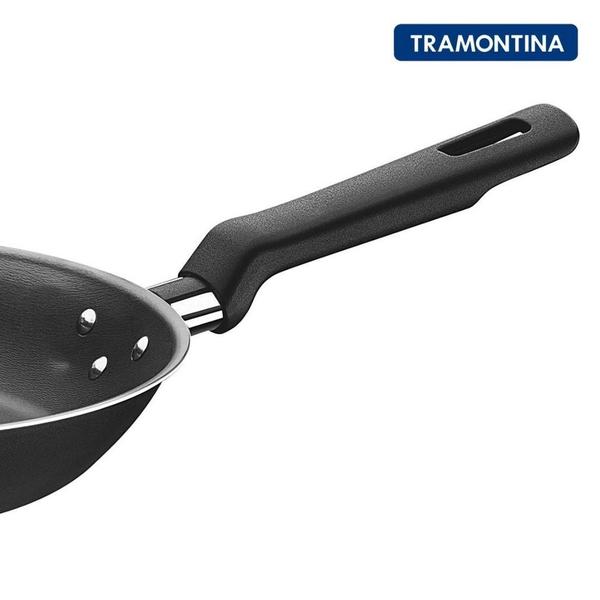 Imagem de Frigideira Funda Wok Alumínio Starflon Loreto Tramontina Grafite 28 Cm