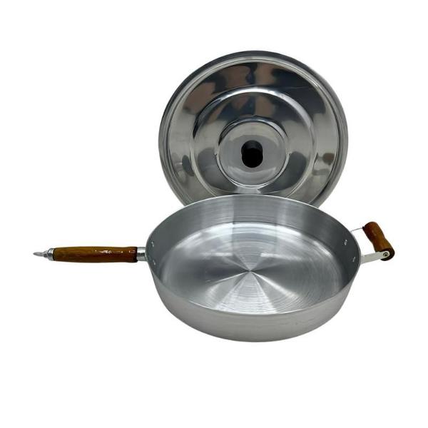 Frigideira Grande De Alumínio 30cm com tampa - Aluminio Forte Imagem de Frigideira Grande De Alumínio 30cm com tampa