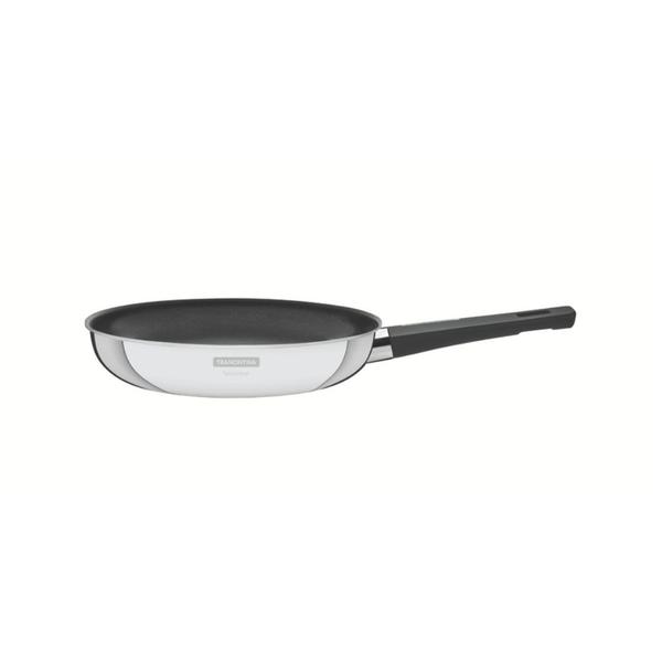 Imagem de Frigideira Grano Baquelite 20 cm 1,2 L em Aço Inox com Corpo Triplo e Revestimento Antiaderente com Cabo de Baquelite Tramontina 62175/207