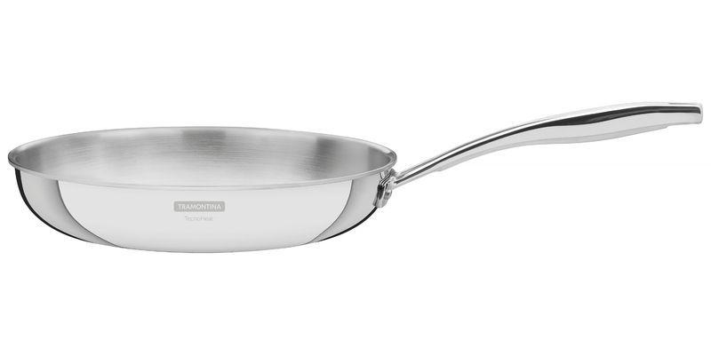 Frigideira grano em aco inox com corpo triplo e cabo 30 cm 3,4 l tramontina Imagem de Frigideira grano em aco inox com corpo triplo e cabo 30 cm 3,4 l tramontina