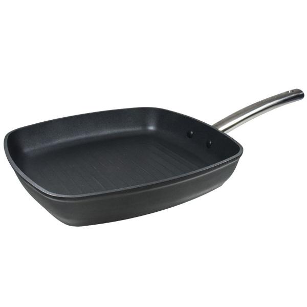 Frigideira Grill Foodies 28x28x5,0cm. Alumínio Forjado e Indução Masterpro - Bergner Imagem de Frigideira Grill Foodies 28x28x5,0cm. Alumínio Forjado e Indução Masterpro