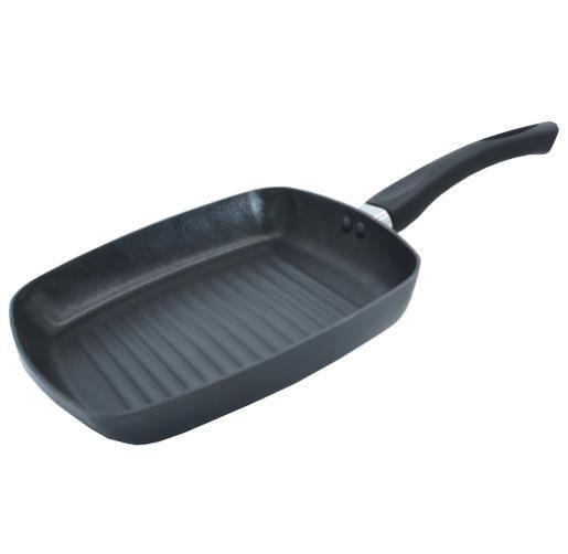 Frigideira Grill Ondulada Bistequeira Carne Grelha Ceramica - SQ Imagem de Frigideira Grill Ondulada Bistequeira Carne Grelha Ceramica