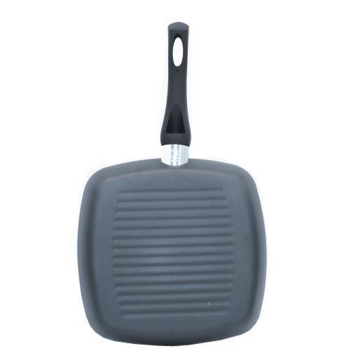 Frigideira Grill Ondulada Bistequeira Carne Grelha Ceramica - SQ Imagem de Frigideira Grill Ondulada Bistequeira Carne Grelha Ceramica