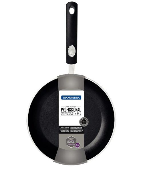 Frigideira Indução 24 cm Profissional Antiaderente Starflon Premium Tramontina Imagem de Frigideira Indução 24 cm Profissional Antiaderente Starflon Premium Tramontina