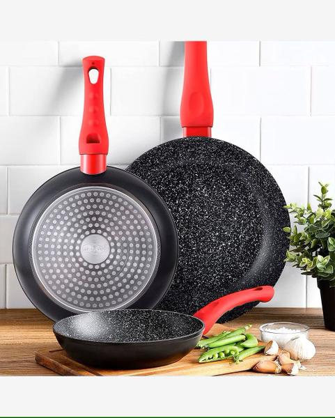 Frigideira Indução Antiaderent Mármore Alumínio Forjado 24cm - Bergner Imagem de Frigideira Indução Antiaderent Mármore Alumínio Forjado 24cm