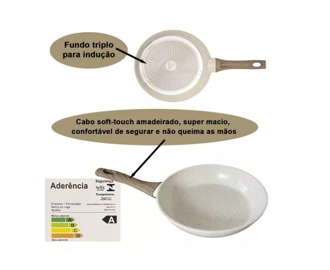 Imagem de Frigideira indução antiaderente 26cm ceramic style cook mimo