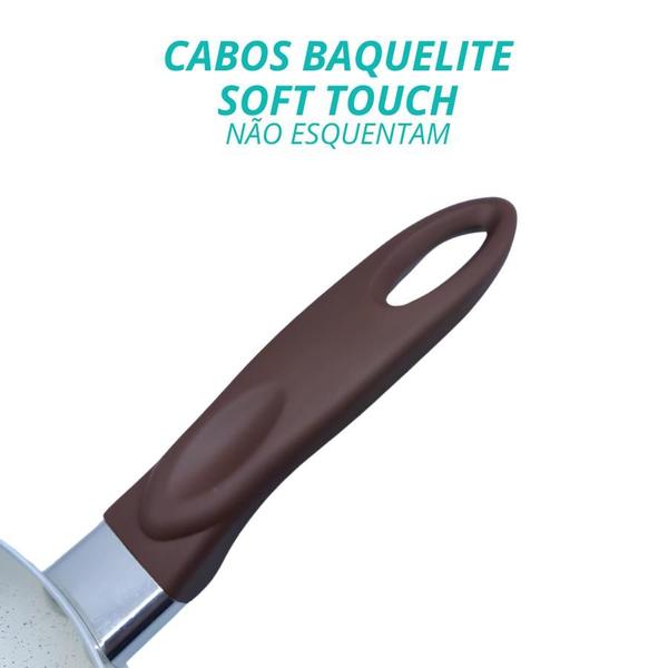 Frigideira Indução Antiaderente Cerâmica 20cm Florença Bege - Haüskraft Imagem de Frigideira Indução Antiaderente Cerâmica 20cm Florença Bege