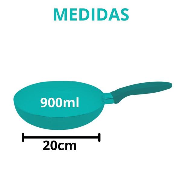 Frigideira Indução Antiaderente Cerâmica 20cm Florença Bege - Haüskraft Imagem de Frigideira Indução Antiaderente Cerâmica 20cm Florença Bege