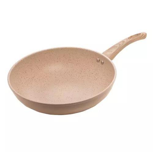 Imagem de Frigideira Indução Granilite Wok Bege 28cm