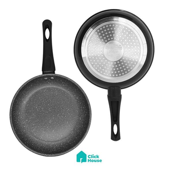 Frigideira Indução Revestimento Cerâmica Antiaderente Não Gruda Frita Sem Óleo 20 cm - CLICK HOUSE Imagem de Frigideira Indução Revestimento Cerâmica Antiaderente Não Gruda Frita Sem Óleo 20 cm