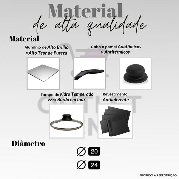 Frigideira Magnífica com Tampa de Vidro com 2 peças Alumi-Aço Linha Premium J4TECH Alumínio Antiaderente Teflon Ultra Resistente Na Cor Vermelha Imagem de Frigideira Magnífica com Tampa de Vidro com 2 peças Alumi-Aço Linha Premium J4TECH Alumínio Antiaderente Teflon Ultra Resistente Na Cor Vermelha