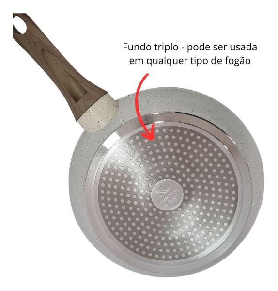 Frigideira Marmol Indução 24cm - Mimo Style Imagem de Frigideira Marmol Indução 24cm
