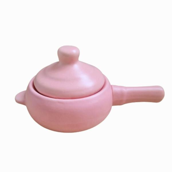 Frigideira Mini Rosa Claro Fosco Cerâmica - Inca Cerâmica Imagem de Frigideira Mini Rosa Claro Fosco Cerâmica
