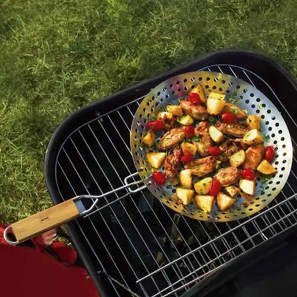 Frigideira Mor para Grelhar 30 cm 2 em 1 Inox - 3375 Imagem de Frigideira Mor para Grelhar 30 cm 2 em 1 Inox - 3375