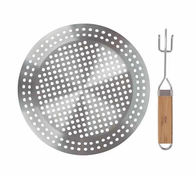 Frigideira Mor para Grelhar 30 cm 2 em 1 Inox - 3375 Imagem de Frigideira Mor para Grelhar 30 cm 2 em 1 Inox - 3375