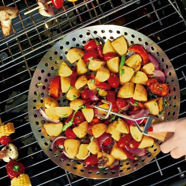 Frigideira Mor para Grelhar 30 cm 2 em 1 Inox - 3375 Imagem de Frigideira Mor para Grelhar 30 cm 2 em 1 Inox - 3375