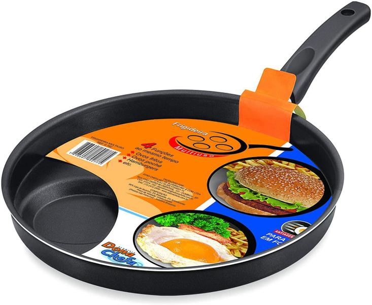 Frigideira Multiuso Preta 27Cm Grande Dona Chefa Imagem de Frigideira Multiuso Preta 27Cm Grande Dona Chefa