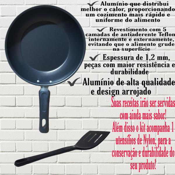 Frigideira N 24 Antiaderente + 1 Espátula De Nylon - Marcolar Imagem de Frigideira N 24 Antiaderente + 1 Espátula De Nylon