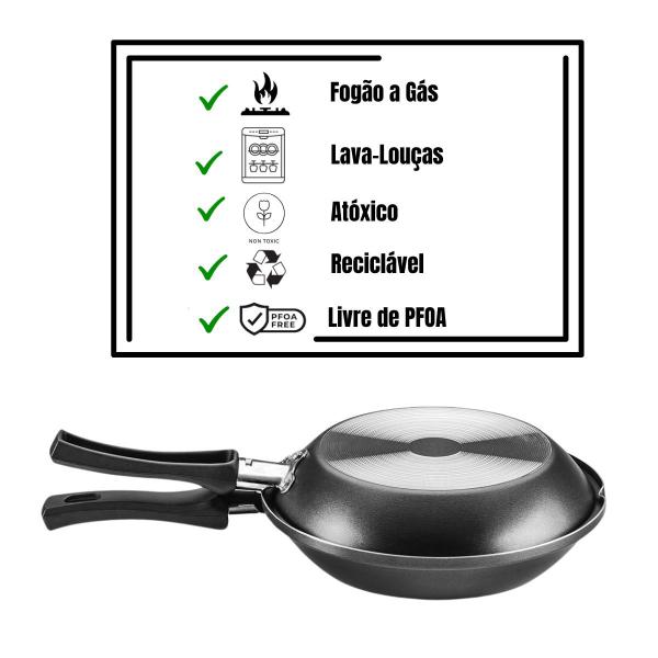 Frigideira Omeleteira 18cm Antiaderente Para Ovos Fritos Pequena Cozinha Casa - MTA Imagem de Frigideira Omeleteira 18cm Antiaderente Para Ovos Fritos Pequena Cozinha Casa