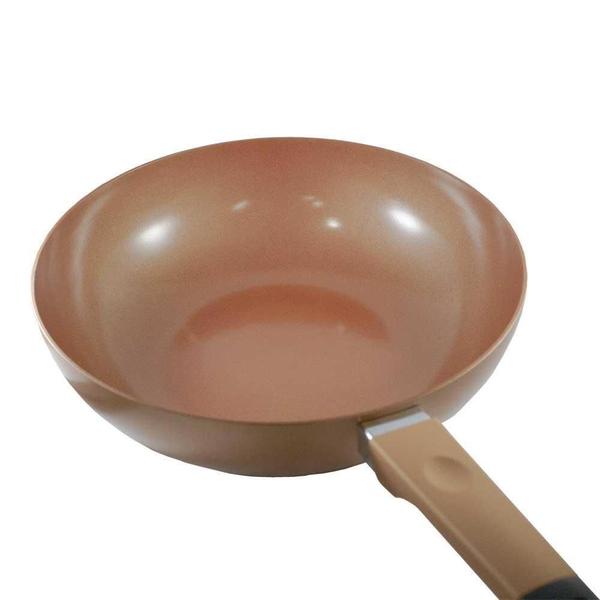 Imagem de Frigideira Panela Wok Antiaderente Maxchef 28X8Cm Bronze