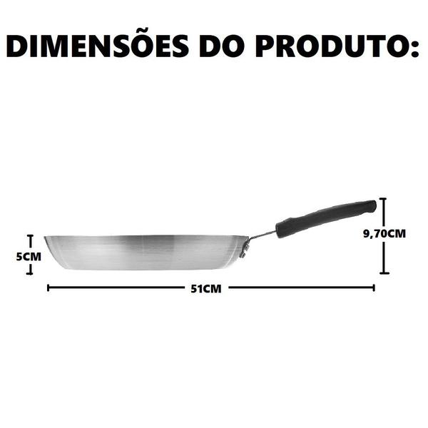 Frigideira Profissional 2,3L Alumínio 3mm Antiaderente Starflon 30cm Tramontina Imagem de Frigideira Profissional 2,3L Alumínio 3mm Antiaderente Starflon 30cm Tramontina