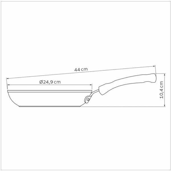 Imagem de Frigideira Profissional em Alumínio com Revestimento Interno Antiaderente 24 cm 1,6 L Tramontina 20888/024