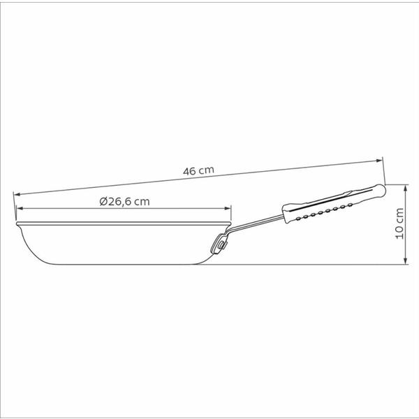 Imagem de Frigideira Profissional em Alumínio com Revestimento Interno Antiaderente 25 cm 2 L Tramontina 20890/025