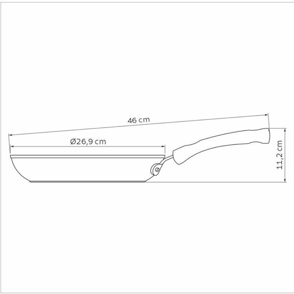 Imagem de Frigideira Profissional em Alumínio com Revestimento Interno Antiaderente 26 cm 2 L Tramontina 20888/026