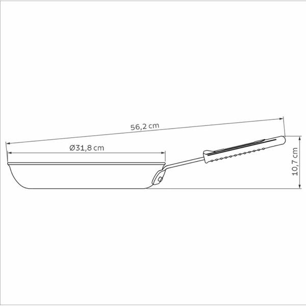 Imagem de Frigideira Profissional em Alumínio com Revestimento Interno Antiaderente 30 cm 3 L Tramontina 20890/030