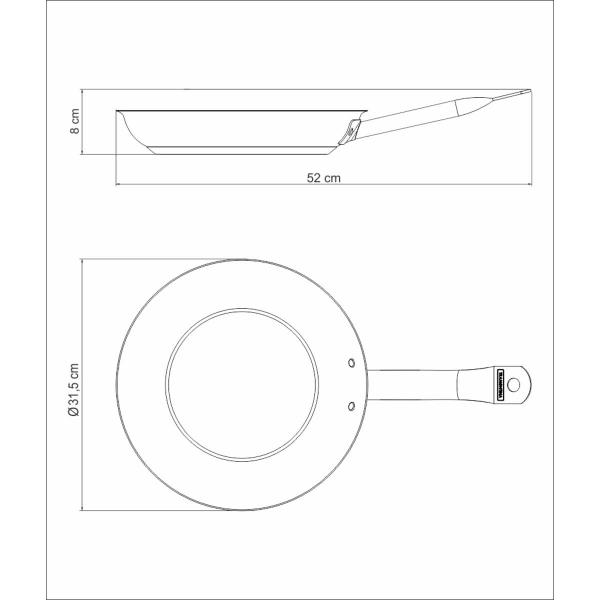 Imagem de Frigideira Rasa Indução Tramontina 30cm Professional Cerâmic